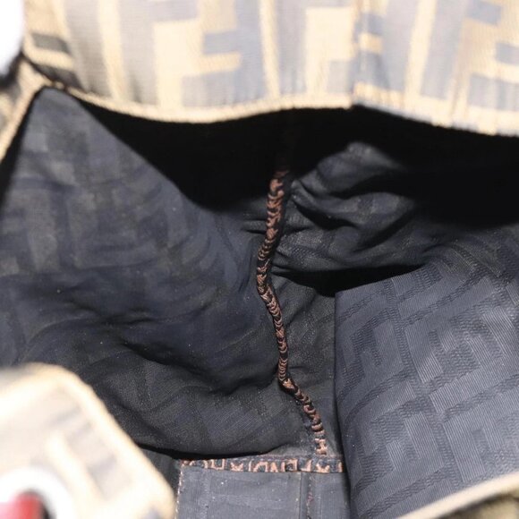 FENDI Zucca Canvas Tote Bag Brown Black Auth 112832 - Picture 12 of 16